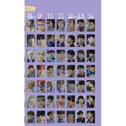 Card Dicon BTS official 2 (ảnh chọn mẫu)