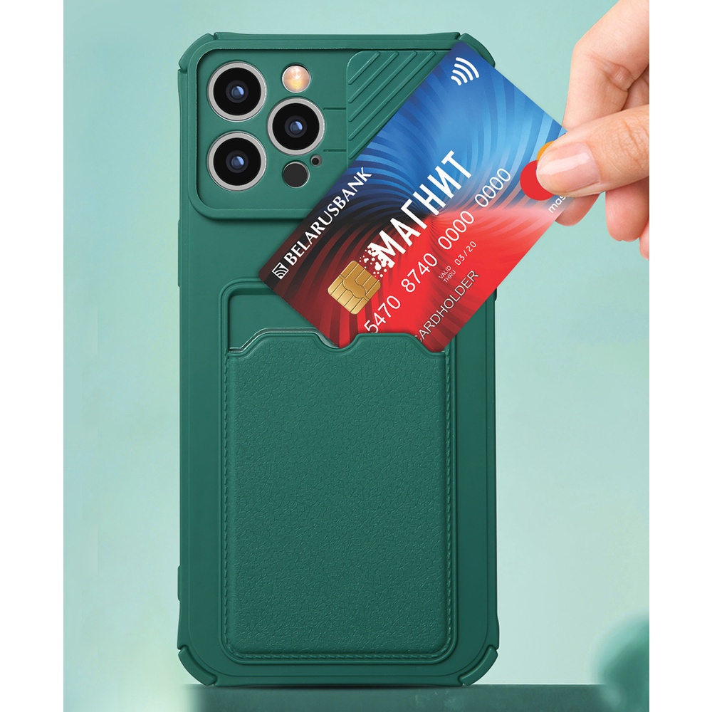 Ốp điện thoại mềm chống sốc có ngăn đựng thẻ chất lượng cao cho Xiaomi POCO X3 Pro NFC M3