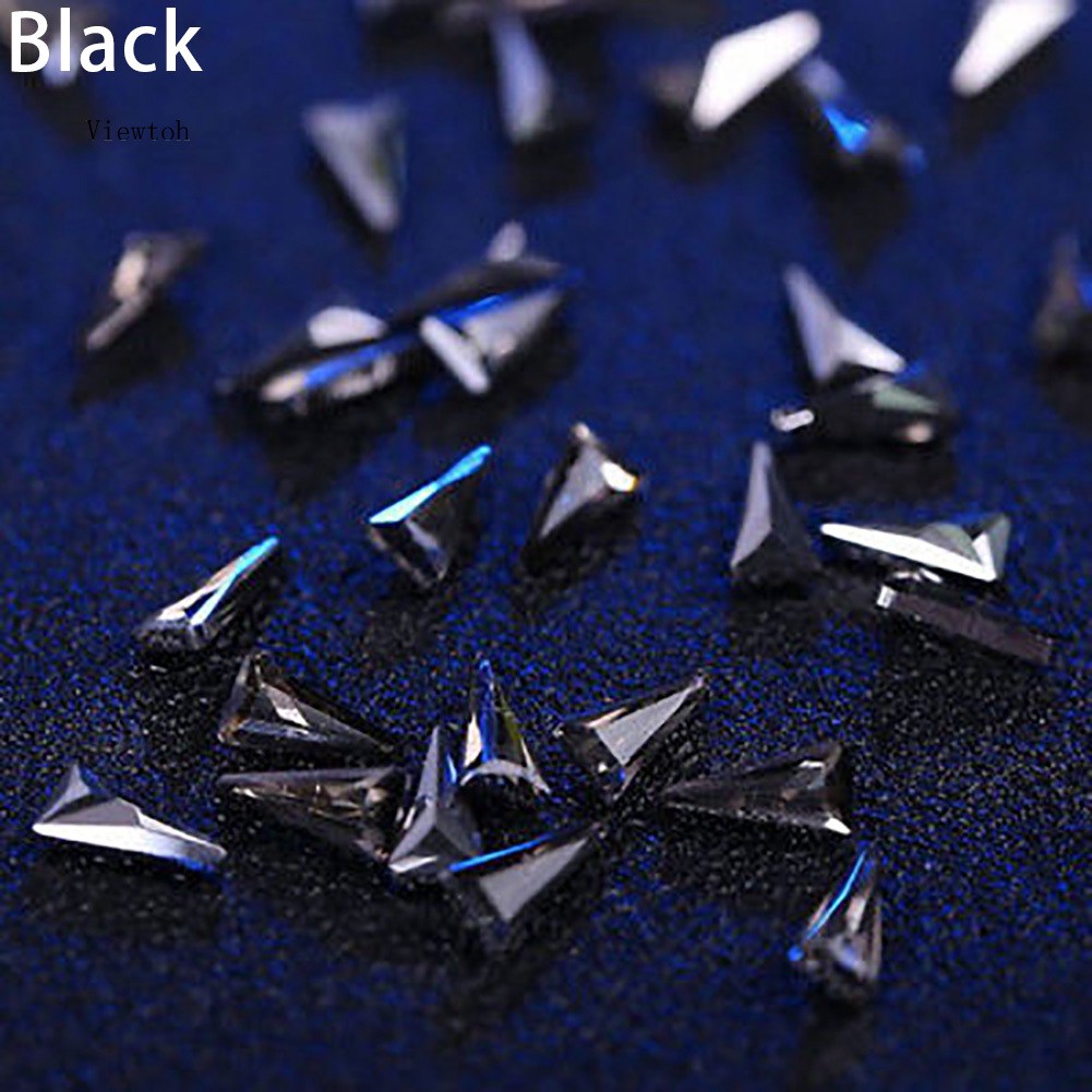 Set 10 viên đá hình tám giác lấp lánh trang trí móng tay DIY