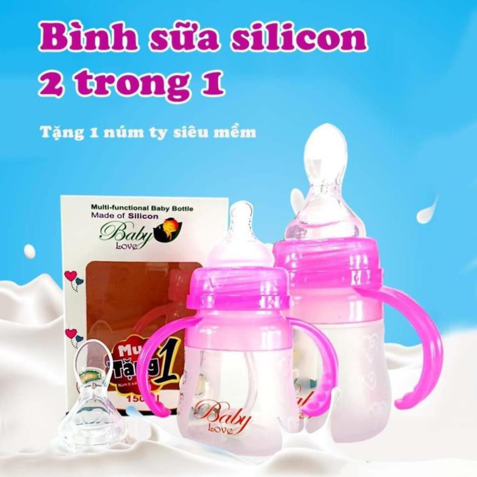 Bình sữa Silicon Baby Love Hàn Quốc 240ml cho bé