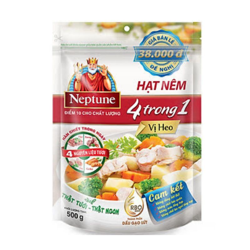 Hạt nêm Neptune 4 trong 1 vị heo gói 500g