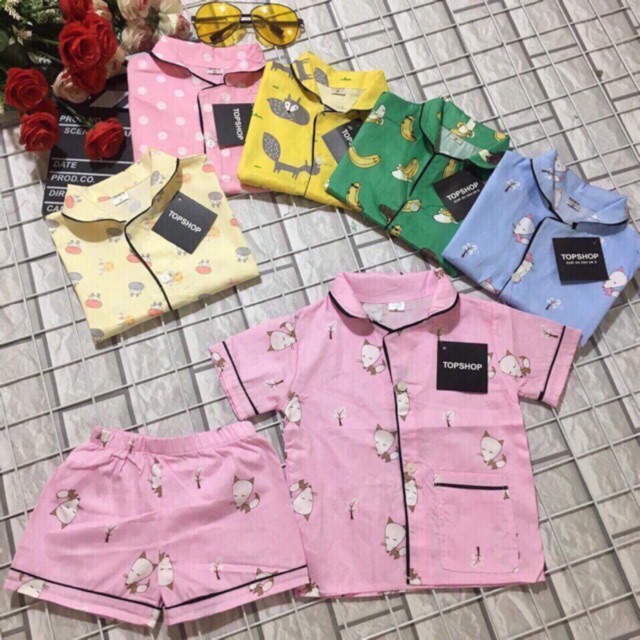 Set 3 bộ Pijama lụa cho bé trai/gái