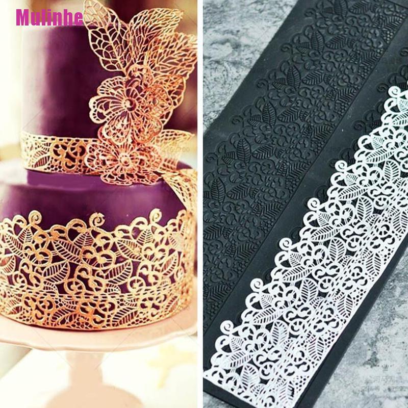 Khuôn Silicone Dập Nổi Họa Tiết Hoa Lá Làm Bánh