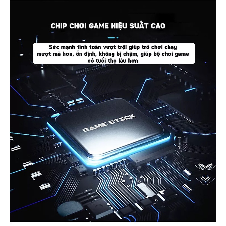 Máy Chơi Game Stick 4K HDMI Ultra HD Máy điện tử 4 nút không dây Phiên bản 32Gb và 64Gb Có thể tải thêm nhiều loại game