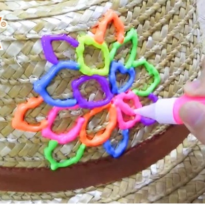 Bộ 6 Bút Màu Acrylic 3D Đầu Vòi 18g Vẽ Trên Nhiều Chất Liệu