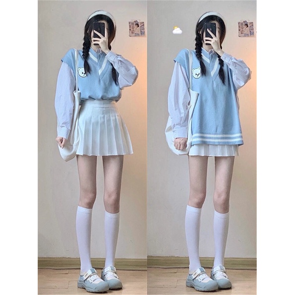 YAS0793-Set áo váy casual Hàn Quốc mùa thu