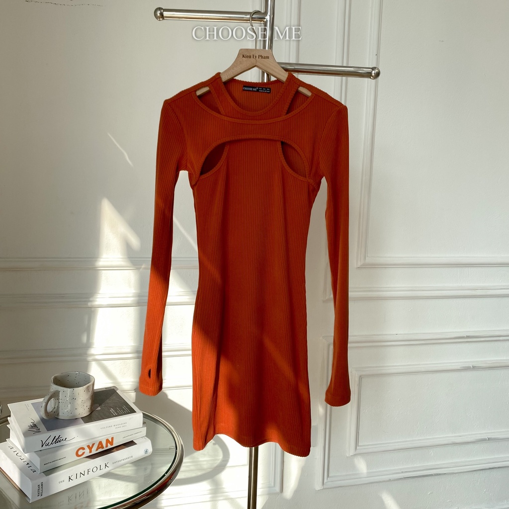 Váy Body Len Khoét Vai Nhiều Màu, Váy Body Dài Tay Dáng Ngắn Quyến Rũ - Choose Me KLP | BigBuy360 - bigbuy360.vn