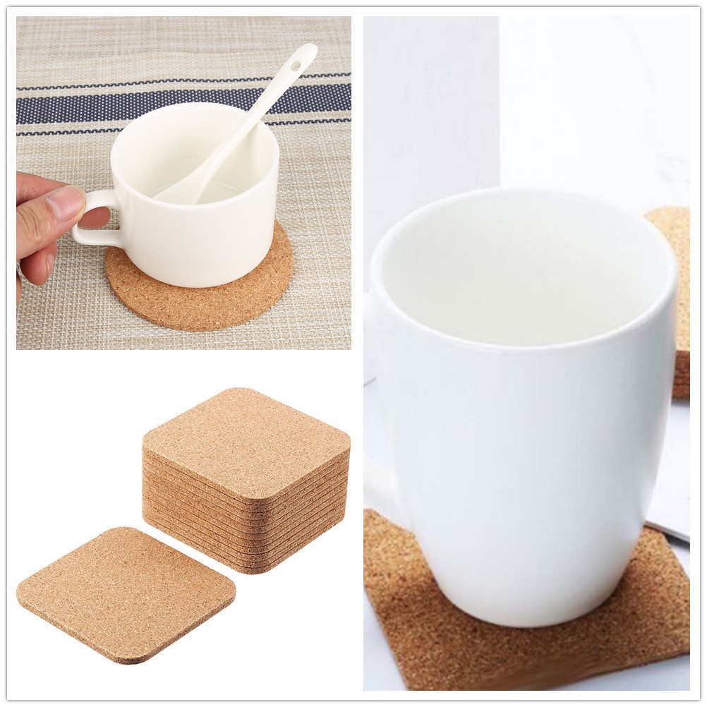 Set 2 Miếng Lót Ly Cốc Hình Tròn Cách Nhiệt Chống Trượt Tiện Dụng ★★★[Available]