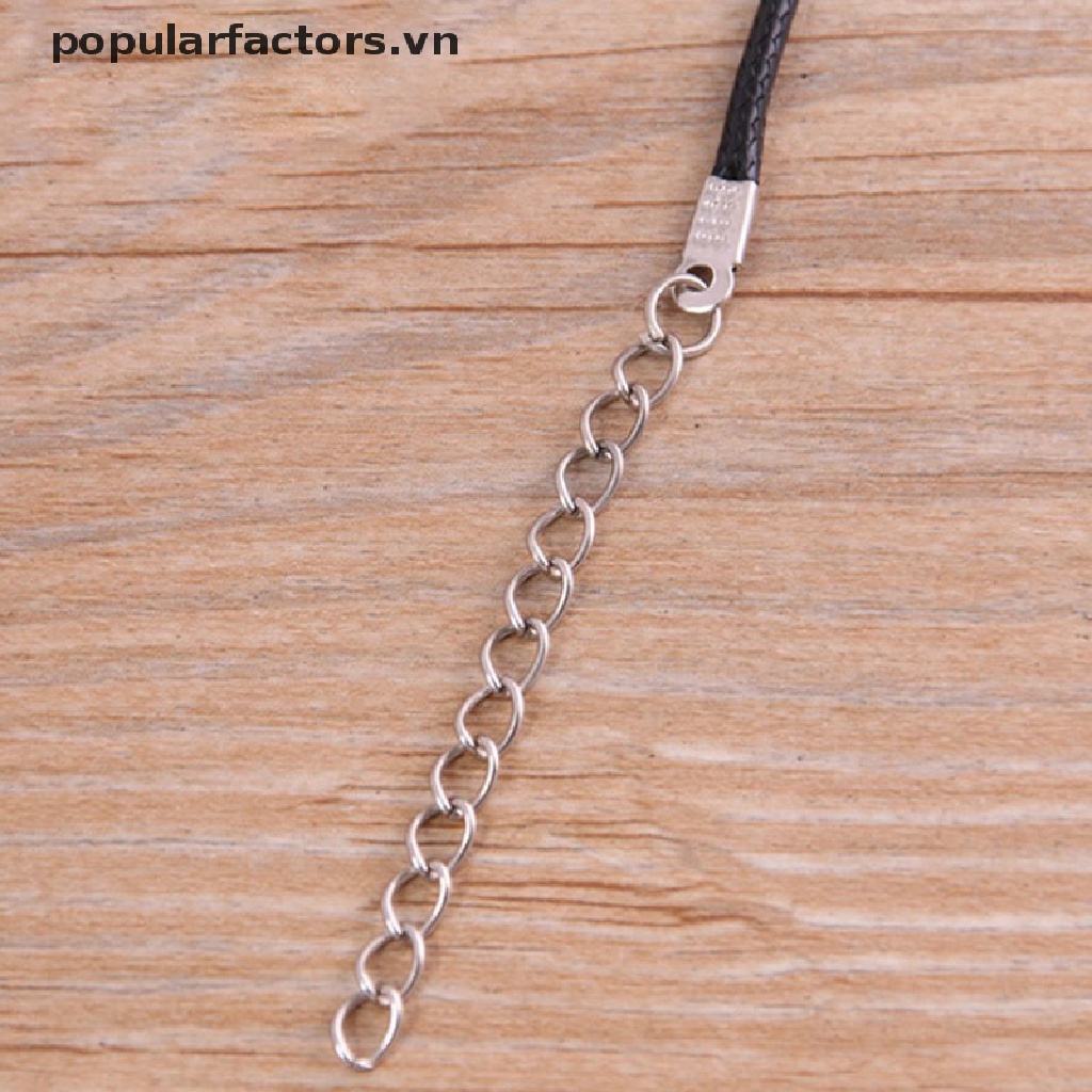 Set 10 Dây Da Màu Đen 1.5mm Có Thể Điều Chỉnh Dùng Làm Vòng Tay / Vòng cổ DIY