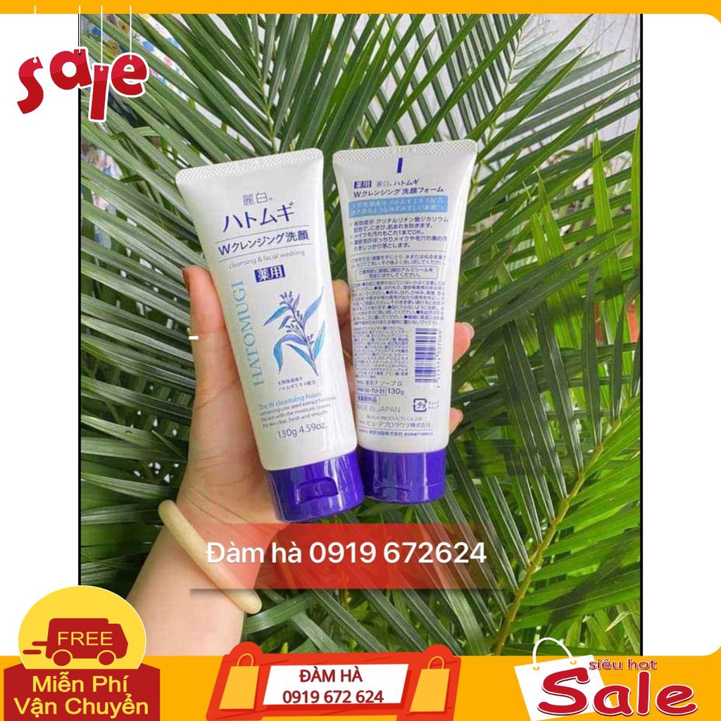 Sữa Rửa Mặt Hạt Ý Dĩ Trắng Da Hatomugi 130g Nhật
