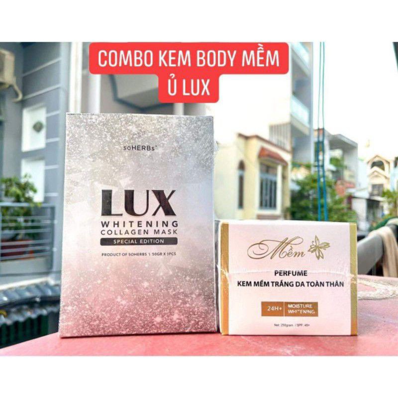 [BÁN CHẠY] COMBO KEM BODY MỀM &amp; Ủ TRẮNG LUX - SỰ KẾT HỢP TUYỆT VỜI CHO BODY TRẮNG SÁNG