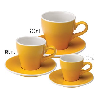 Ly cốc sứ cà phê Espresso 80ml Tulip kèm đĩa - Loveramics, gốm trơn bóng đẹp mắt