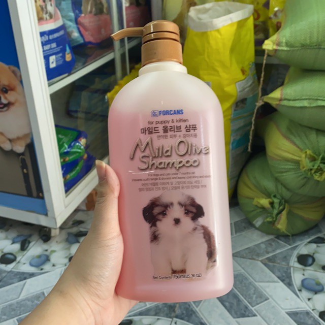 Sữa Tắm MILK OLIVE Thương Hiệu Forcans Hàn Quốc Cho Thú Cưng Có Da Nhạy Cảm