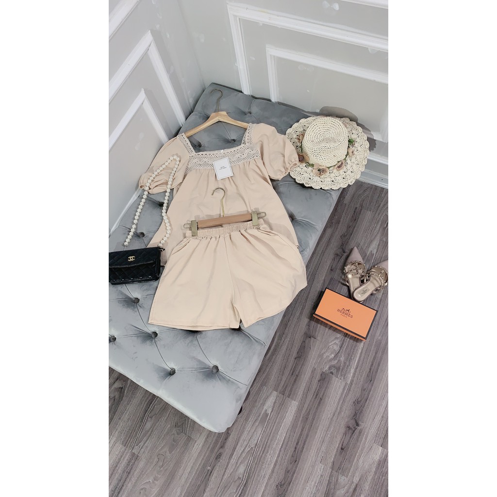 Set đồ nữ cá tính, set quần sóc áo quây đi chơi sang chảnh mùa hè đẹp 8A00053 | BigBuy360 - bigbuy360.vn