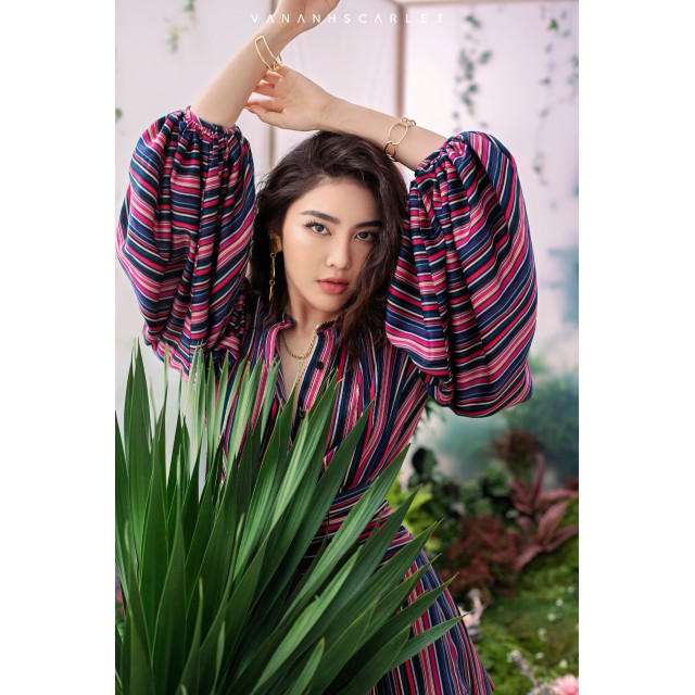 [Mã BMBAU200 giảm 200K đơn 699K] VANANHSCARLET Jumpsuit Cổ tròn tay bồng