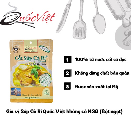 Gia Vị Nấu Cà Ri Cốt Quốc Việt 50g - Nhập Khẩu USA
