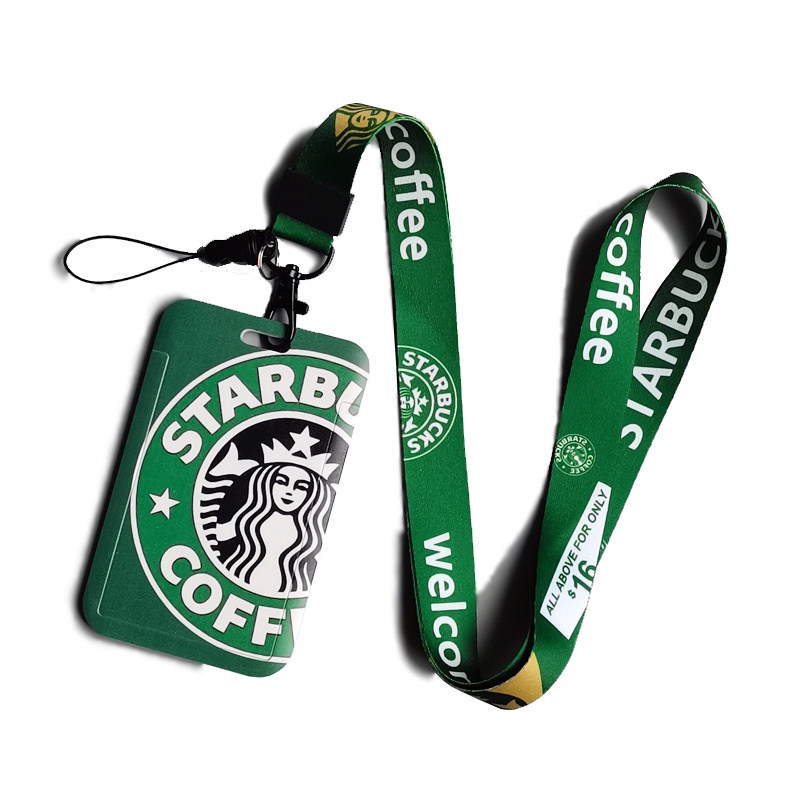 Starbucks Name Tag Tay áo Dây buộc Bảo vệ Thẻ Sinh viên