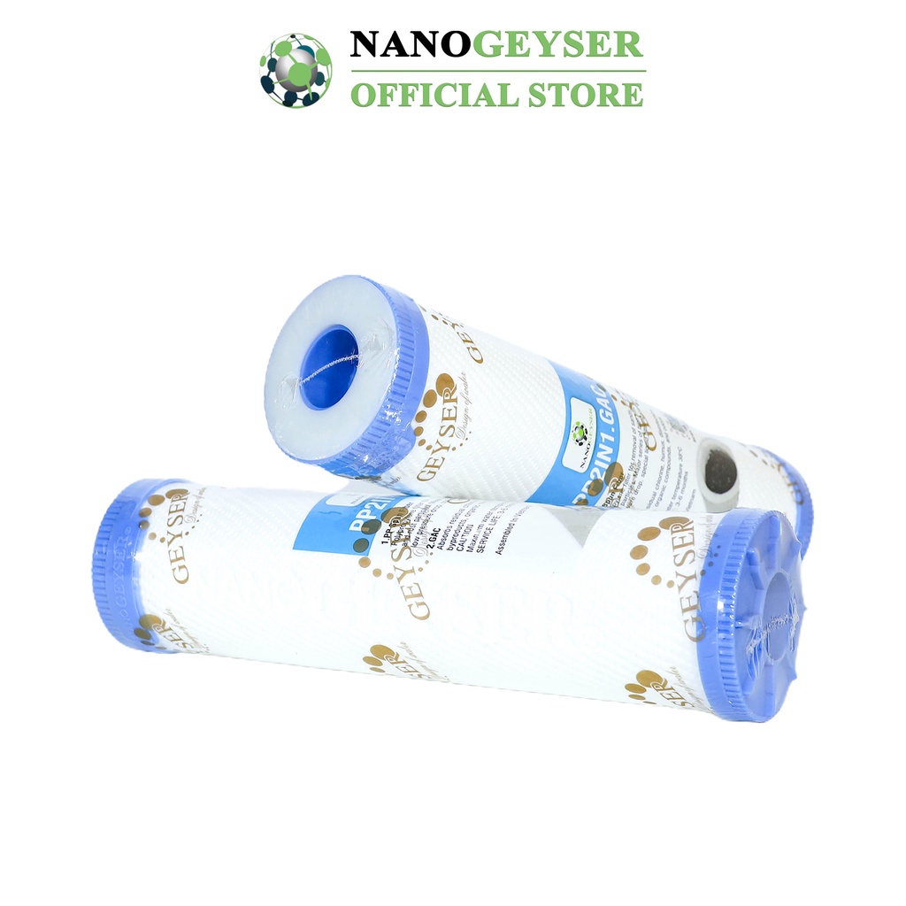 Lõi PP.2IN1.GAC Nano Geyser, Lõi lọc nước số 1 máy NANO, UF, Dùng cho các dòng máy lọc nước NANO, UF, Geyser Eco, Ecotar