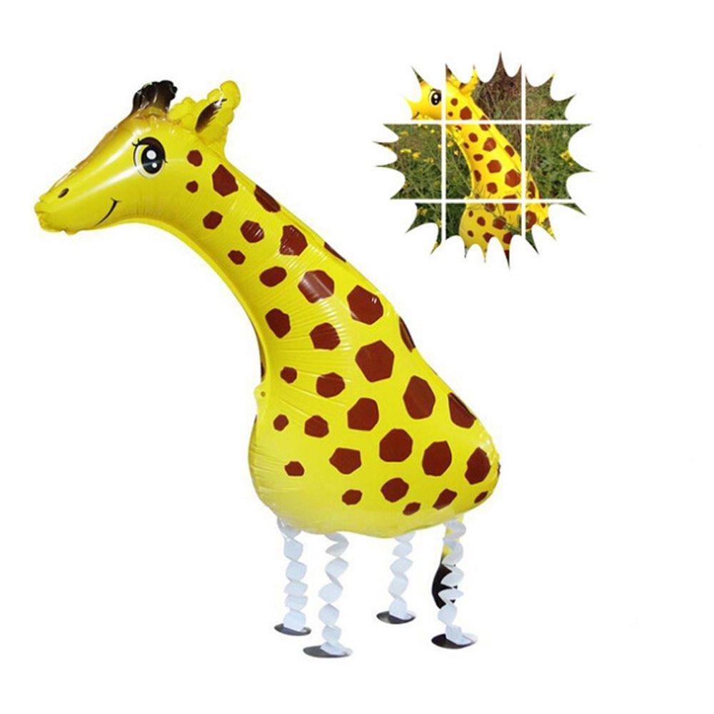 1 Bong Bóng PVC Hình Hươu Cao Cổ Và Hươu Cao Cổ 3D Dùng Trang Trí Tiệc