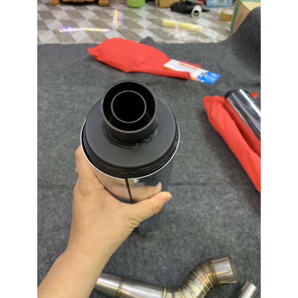 Pô CBR 38 RL hàng xịn xò - Pô CBR RL 1.1 Kèm cổ 2 khúc inox 304  dành cho các dòng xe máy