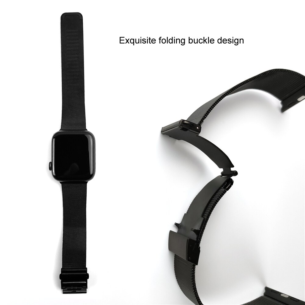 Dây Đeo Bằng Thép Không Gỉ Cho Đồng Hồ Thông Minh Apple Watch Iwatch Series 5 6 Se 44mm 40mm 42mm 38mm