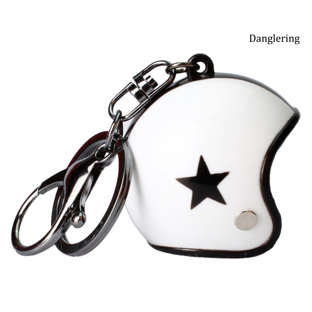 Móc khóa phối hình mũ bảo hiểm tùy chọn màu sắc