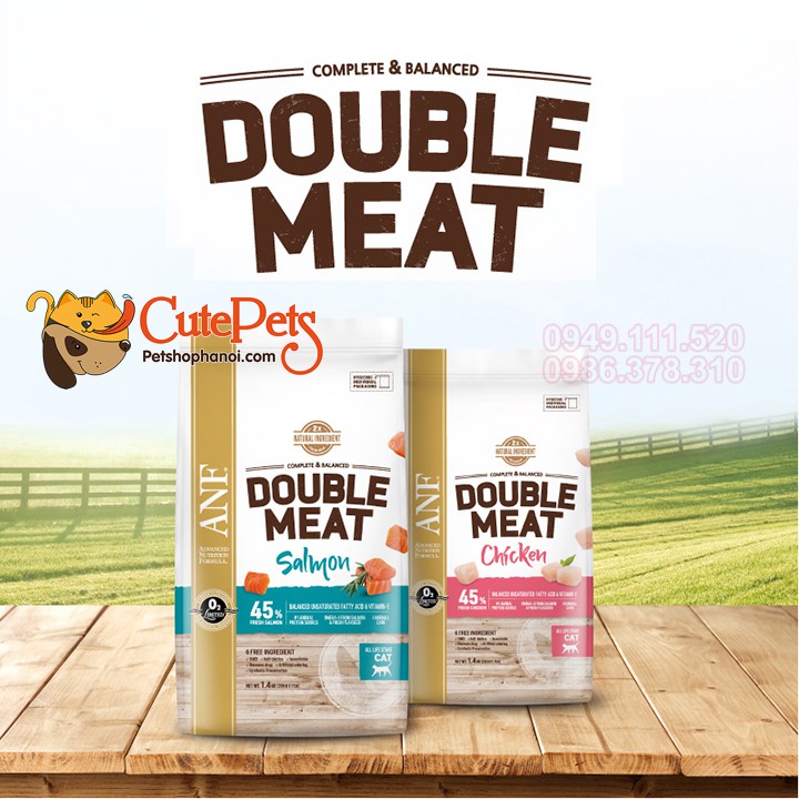 Thức ăn mèo ANF Double Meat 200g Gấp đôi thịt tươi hạt cao cấp Hàn Quốc - CutePets