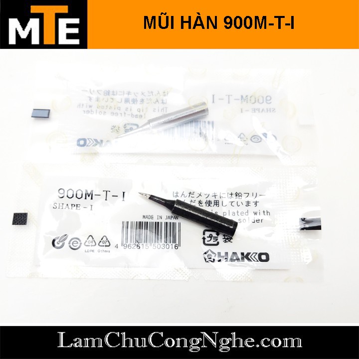 Mũi Hàn nhọn Hakko 900M-T-I, Mũi hàn thiếc tương thích với mỏ hàn 907, 936...