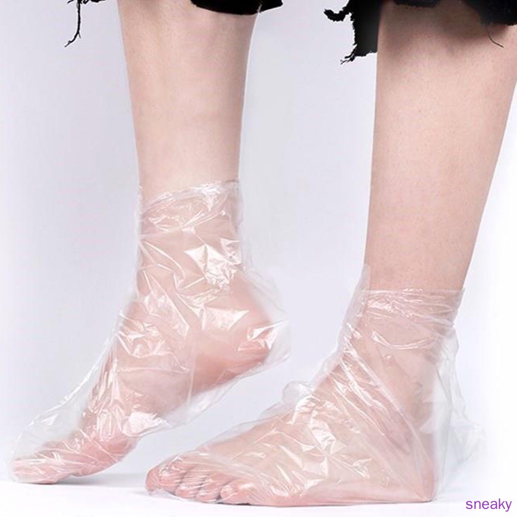 (Hàng Mới Về) Set 100 Miếng Dán Chân Trong Suốt Siêu Mỏng Chống Nếp Nhăn Dùng Một Lần