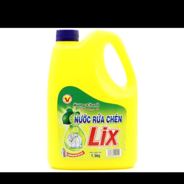 Nước rửa chén Lix Chanh can 1,5kg