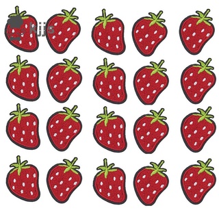 Bộ 20 miếng vá thêu hình quả dâu tây dành cho quần áo/túi xách
