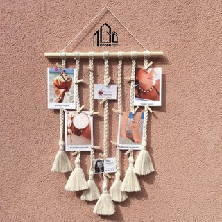 Macrame treo ảnh trang trí
