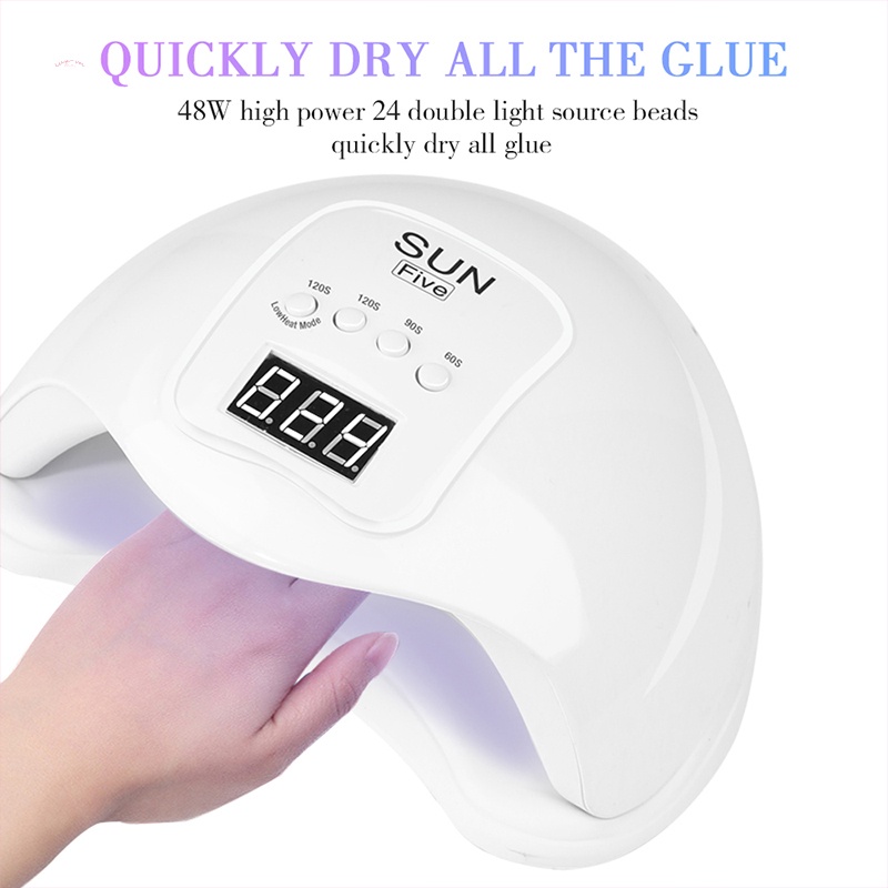 Đèn LED UV Hong Khô Sơn Móng Tay 4 Chế Độ Hẹn Giờ Tiện Dụng