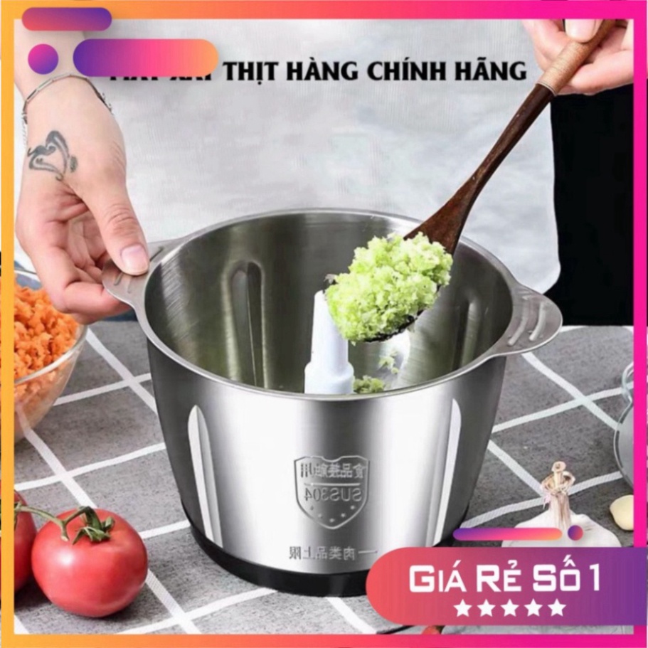 Máy Xay Thịt, Rau Củ Đa Năng Cối Inox 304 Công Suất Cực Mạnh