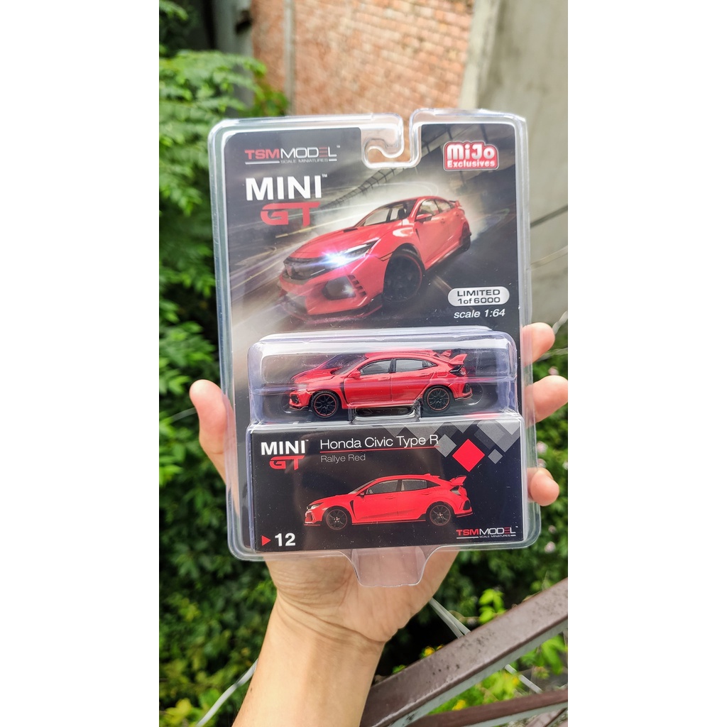 Mô hình tĩnh Mini GT Mijo TSM Model Honda Civic Type R Rallye Red tỷ lệ 1:64