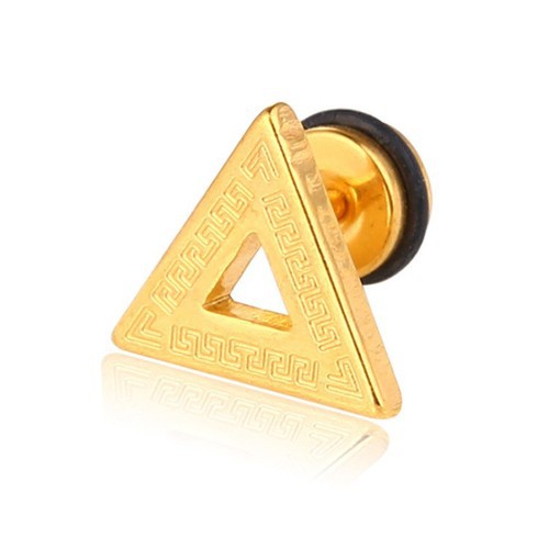 Bông Tai Nam Hình Tam Giác Titan Ko Đen TT 2574 - 1 Cặp