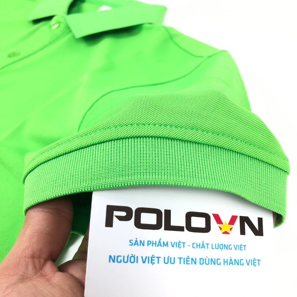 Áo thun Polo nam cổ bẻ Basic màu Xanh Lá , vải cá sấu - không xù lông, không ra màu, thấm hút mồ hôi, form regular fit