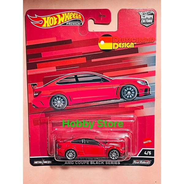 Hobby Store xe mô hình Hot Wheels 1/64 Deutschland Premium Mercedes Benz C63 AMG Coupe Black