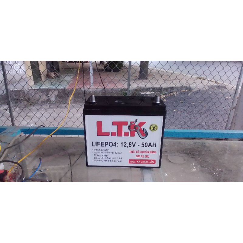 ẮC QUY PIN LIFEPO4 12.8-50AH CHUYÊN DỤNG CHO XE TAXI SẠC XẢ 2000 LẦN