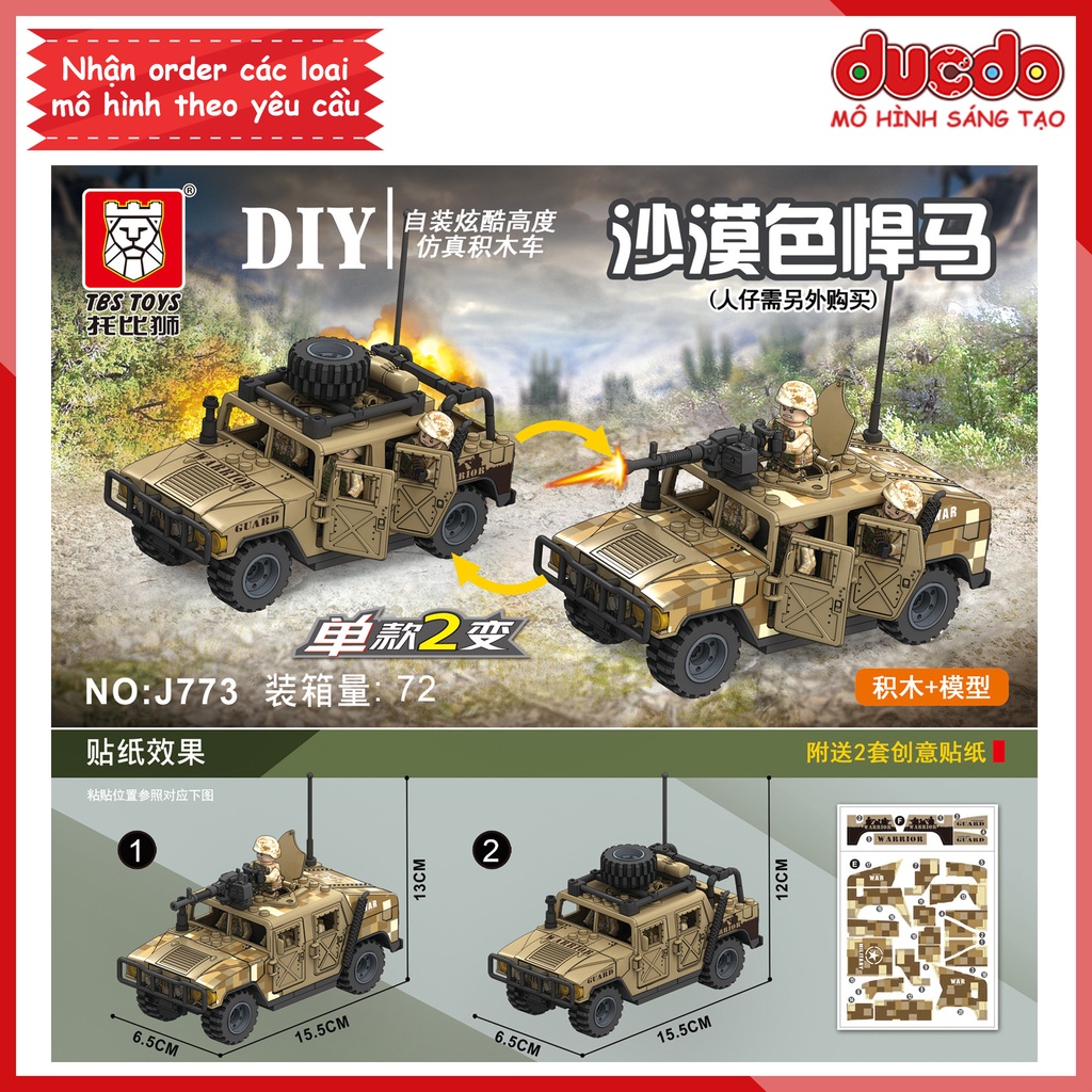 TBS J773 Lắp ghép siêu xe sa mạc Desert Hummer - Đồ chơi Xếp hình Mô hình