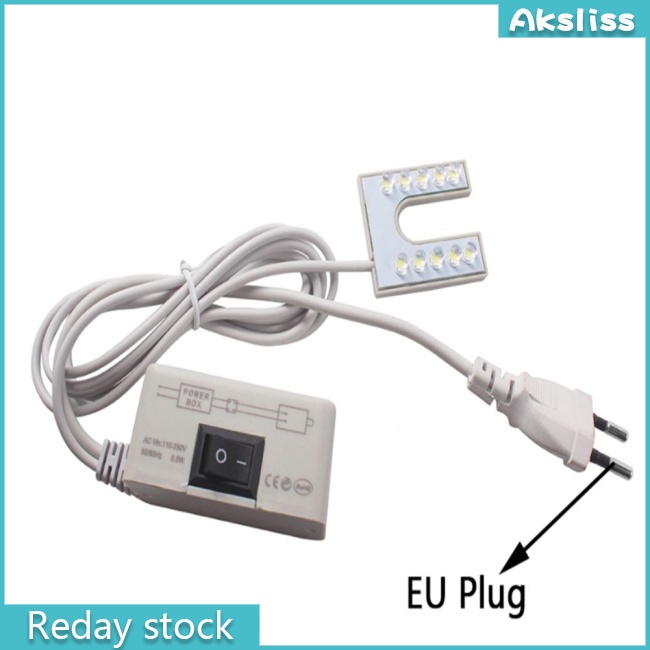 Đèn Led 10 Bóng Hình Chữ U Dùng Cho Máy May 110-250v Eu/us