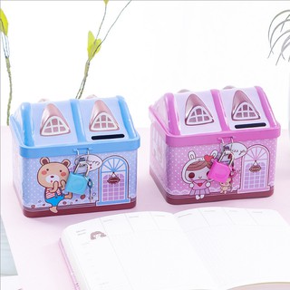 Két sắt mini hình ngôi nhà dễ thương (có khóa)