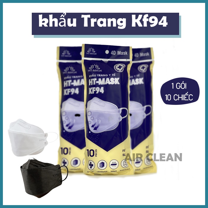 Khẩu Trang KF94 HT Mask, Kháng Khuẩn, Chống Bụi Mịn PM 2.5