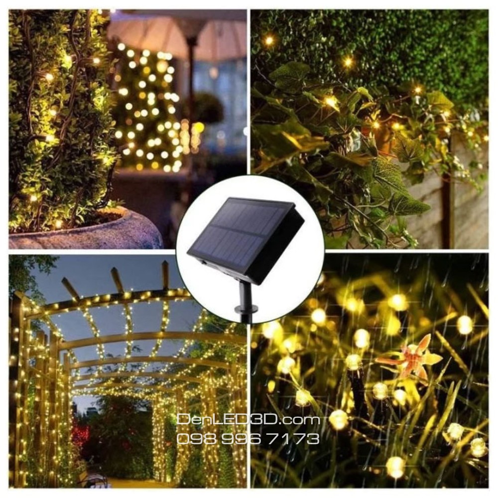 [Remote] Đèn Fairy Light Năng Lượng Mặt Trời Chống Nước Trang Trí Sân Vườn