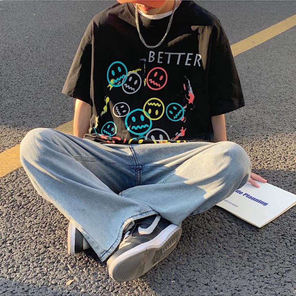 Áo thun tay lỡ nam nữ, áo phông unisex form rộng chất cotton mát mịn thấm hút mồ hôi in hình that | BigBuy360 - bigbuy360.vn