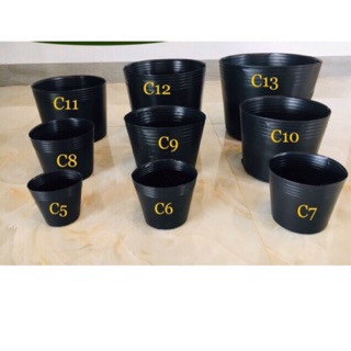 Combo 10 chậu nhựa dẻo trồng cây
