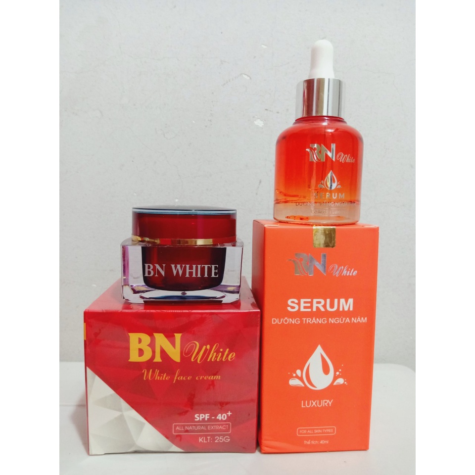 ⚡ Combo Kem Face Mụn & Serum BN White Sạch Mụn, Mờ Thâm & Dưỡng Trắng Da