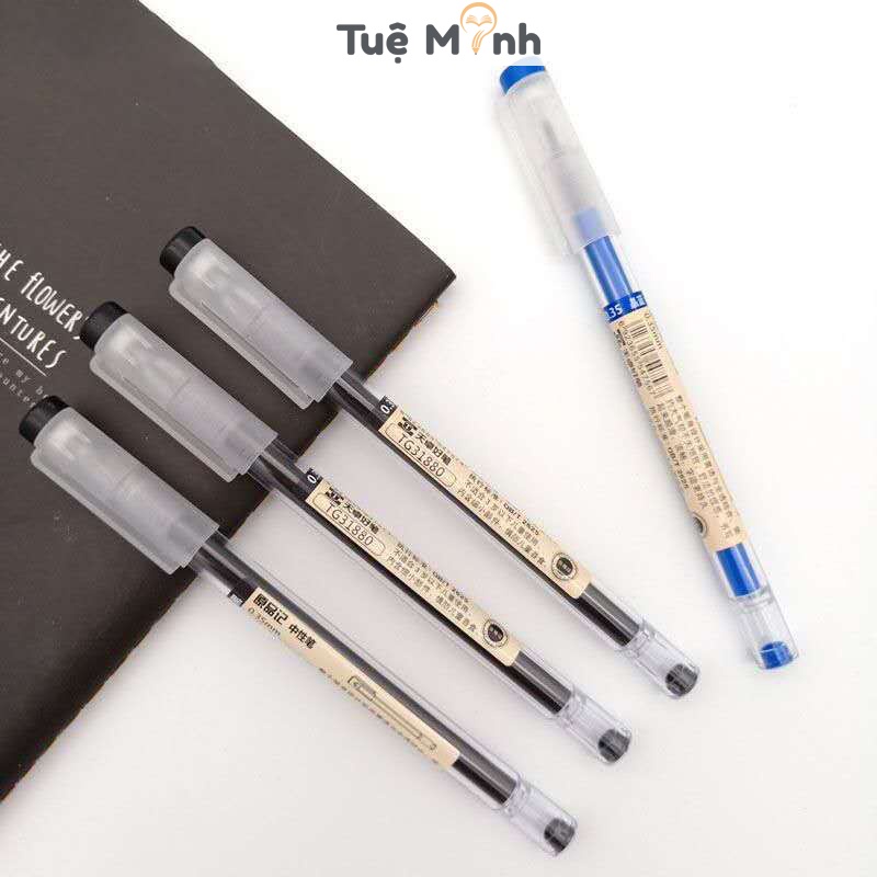 [Mã LIFEXANH03 giảm 10% đơn 500K] Bút mực gel dupe Muji 0.5mm B41 màu mực đen/xanh/đỏ bút đầu kim viết nét đẹp