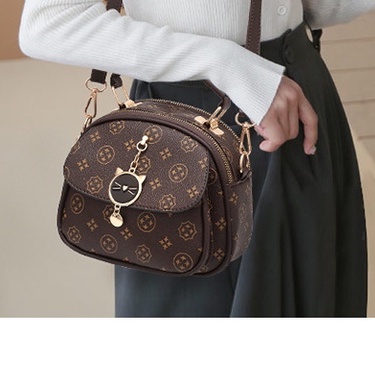 Túi Đeo Chéo Nữ ❤️FREESHIP❤️ Túi Xách Da Mềm Phụ Kiện Mèo Xinh 252