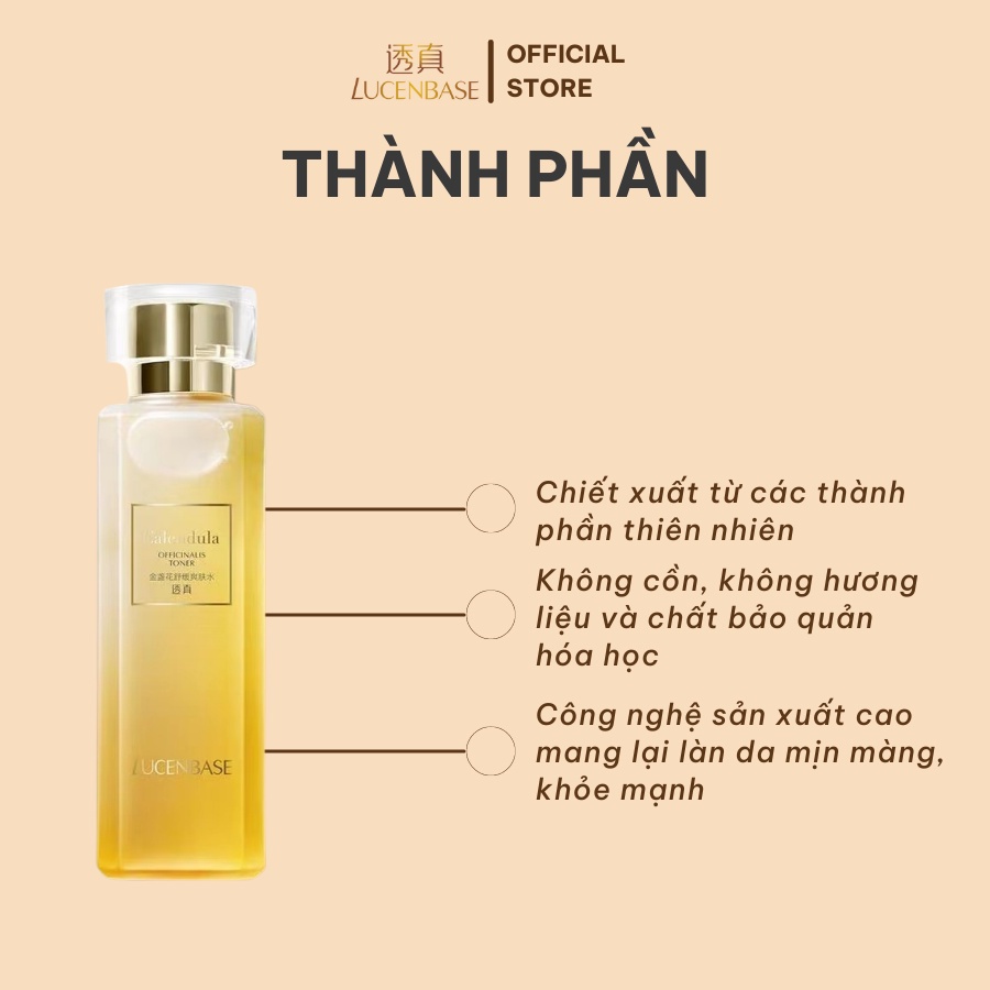 Toner hoa cúc lucenbase làm dịu , sẽ lỗ chân lông chính hãng 180ml